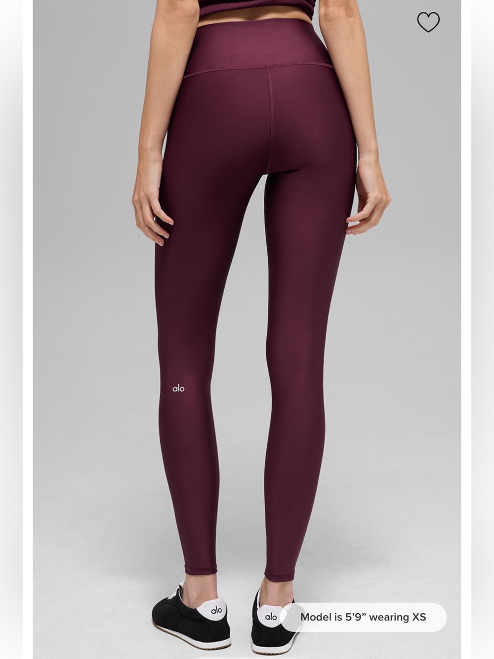 Alo High-Waist Airlift Legging - Burgundy - Picture 3 of 4